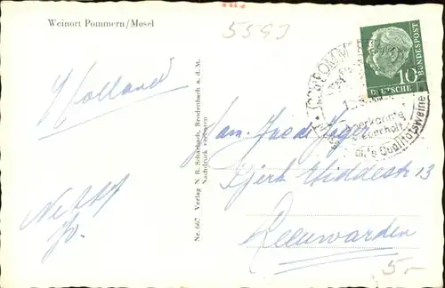 wb18058 Pommern Mosel Pommern  x Kategorie. Pommern Alte Ansichtskarten