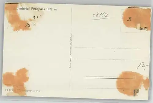 Mieming Mieming Hotel Fernpass ungelaufen ca. 1955 / Mieming /Tiroler Oberland