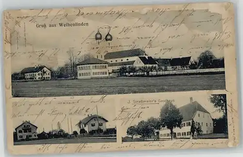 Bruckmuehl Rosenheim Weihenlinden Gasthaus  x 1917 / Bruckmuehl /Rosenheim LKR