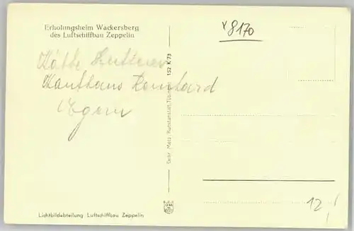 Wackersberg Bad Toelz Wackersberg Bad Toelz  ungelaufen ca. 1955 / Wackersberg /Bad Toelz-Wolfratshausen LKR