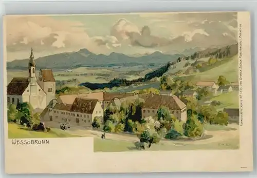 Wessobrunn Wessobrunn Kuenstlerkarte ungelaufen ca. 1900 / Wessobrunn /Weilheim-Schongau LKR
