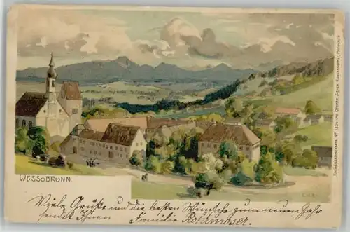 Wessobrunn Kuenstlerkarte x 1905
