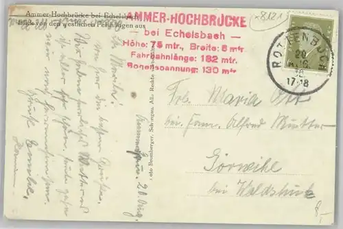 Rottenbuch Oberbayern Ammerbruecke [Stempelabschlag] x 1932