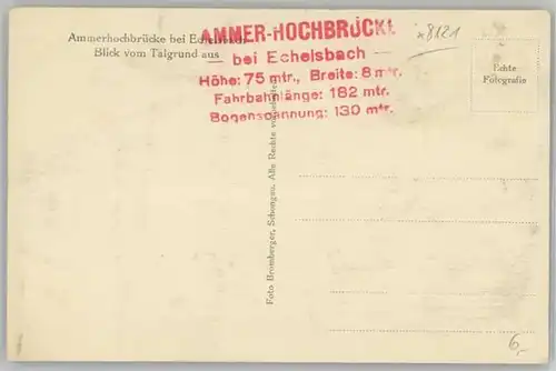 Bad Bayersoien Bad Bayersoien Ammerbruecke bei Echelsbach ungelaufen ca. 1930 / Bad Bayersoien /Garmisch-Partenkirchen LKR