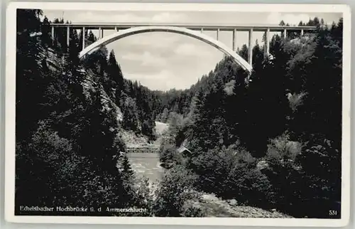 Bad Bayersoien Bad Bayersoien Echelsbacherbruecke ungelaufen ca. 1955 / Bad Bayersoien /Garmisch-Partenkirchen LKR