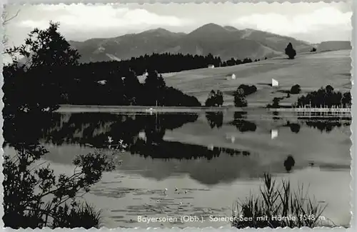 Bad Bayersoien Bad Bayersoien Soiener See  ungelaufen ca. 1955 / Bad Bayersoien /Garmisch-Partenkirchen LKR