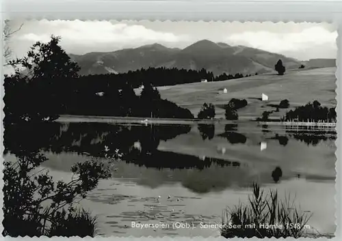 Bad Bayersoien Bad Bayersoien Soiener See  ungelaufen ca. 1955 / Bad Bayersoien /Garmisch-Partenkirchen LKR