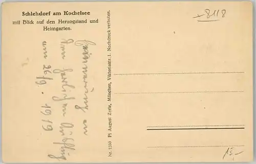 Schlehdorf Schlehdorf Kochelsee ungelaufen ca. 1920 / Schlehdorf /Bad Toelz-Wolfratshausen LKR