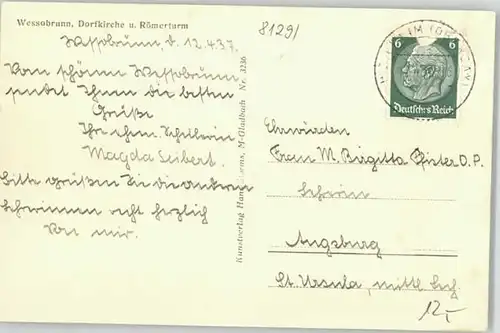 Wessobrunn Roemerturm x 1937