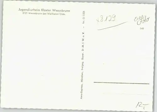 Wessobrunn Wessobrunn bei Weilheim Fliegeraufnahme ungelaufen ca. 1965 / Wessobrunn /Weilheim-Schongau LKR