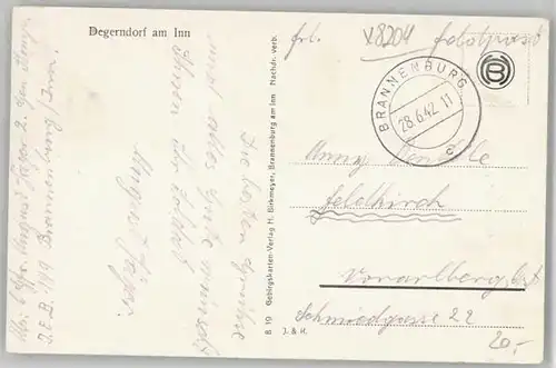 Degerndorf Inn Feldpost x 1942