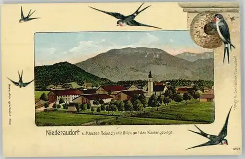 Niederaudorf Niederaudorf Kloster Reisach ungelaufen ca. 1900 / Oberaudorf /Rosenheim LKR