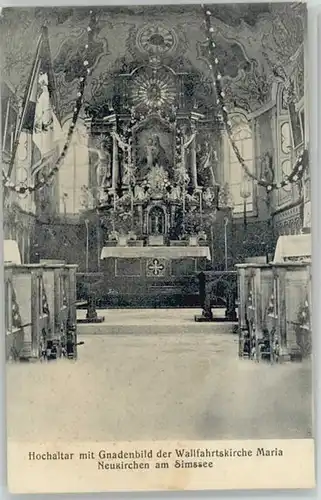 Neukirchen Simssee Neukirchen Simssee Kirche Maria ungelaufen ca. 1920 / Riedering /Rosenheim LKR