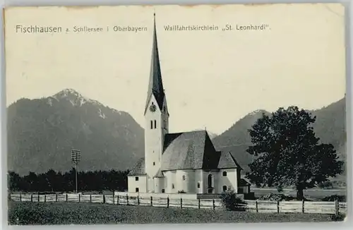 Fischhausen Schliersee Kirche St. Leonhardi x 1918