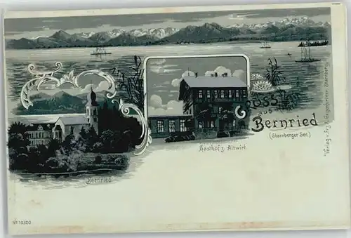 Bernried Starnberger See Bernried Starnberger See  ungelaufen ca. 1900 / Bernried /Weilheim-Schongau LKR