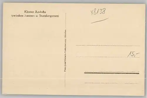 Erling Erling Kloster Andechs ungelaufen ca. 1920 / Andechs /Starnberg LKR