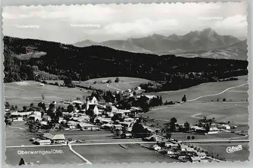 Oberwarngau Oberwarngau Fliegeraufnahme ungelaufen ca. 1955 / Warngau /Miesbach LKR