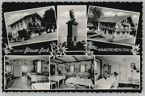 Waakirchen Waakirchen Gasthof Blauer Bock ungelaufen ca. 1955 / Waakirchen /Miesbach LKR