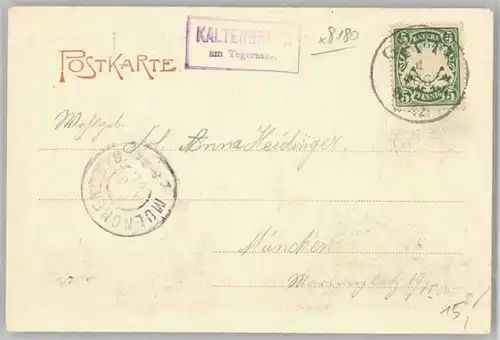 Kaltenbrunn Tegernsee  x 1902