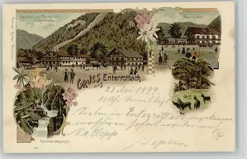 Enterrottach Gasthof zum Wasserfall Dependance x 1899