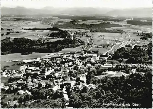 Altenmarkt Alz Altenmarkt Alz Fliegeraufnahme ungelaufen ca. 1965 / Altenmarkt a.d.Alz /Traunstein LKR