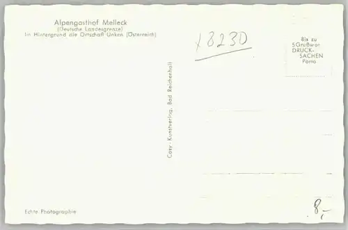 Melleck Melleck Loferer Steinberge ungelaufen ca. 1930 / Schneizlreuth /Berchtesgadener Land LKR