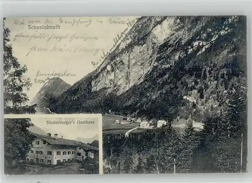 Schneizlreuth Schneizlreuth Gasthaus Niederberger x 1924 / Schneizlreuth /Berchtesgadener Land LKR