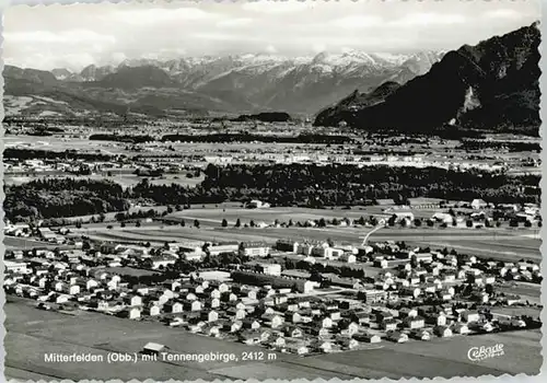 Mitterfelden Mitterfelden Fliegeraufnahme ungelaufen ca. 1965 / Ainring /Berchtesgadener Land LKR