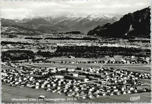 Mitterfelden Mitterfelden Fliegeraufnahme ungelaufen ca. 1965 / Ainring /Berchtesgadener Land LKR