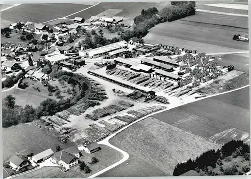 Surheim Surheim bei Freilassing Wallner Saegewerk Fliegeraufnahme  ungelaufen ca. 1965 / Saaldorf-Surheim /Berchtesgadener Land LKR