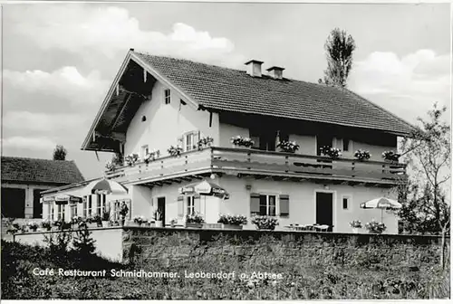 Leobendorf Salzach Leobendorf Salzach Cafe Schmidhammer ungelaufen ca. 1965 / Laufen /Berchtesgadener Land LKR