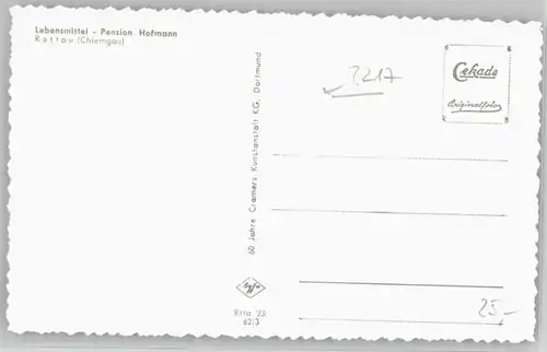 Rottau Chiemgau Rottau Chiemgau Gemischtwaren Pension Hofmann ungelaufen ca. 1955 / Grassau /Traunstein LKR