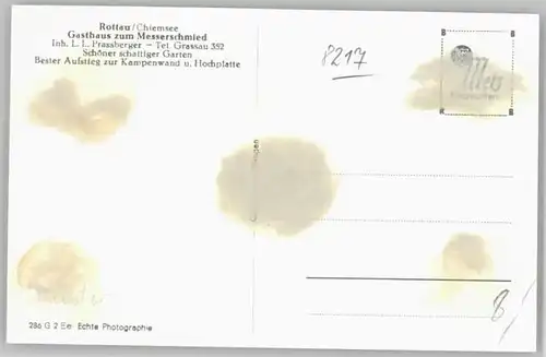 Rottau Chiemgau Rottau Chiemgau  ungelaufen ca. 1955 / Grassau /Traunstein LKR