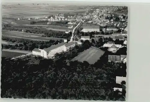 Langenau Wuerttemberg Langenau Fliegeraufnahme o 1957 / Langenau /Alb-Donau-Kreis LKR