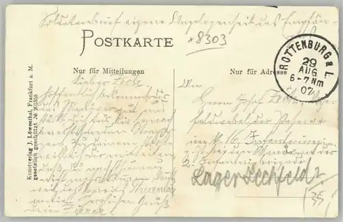 Rottenburg Laaber Rottenburg Laaber Feldpost x 1907 / Rottenburg a.d.Laaber /Landshut LKR