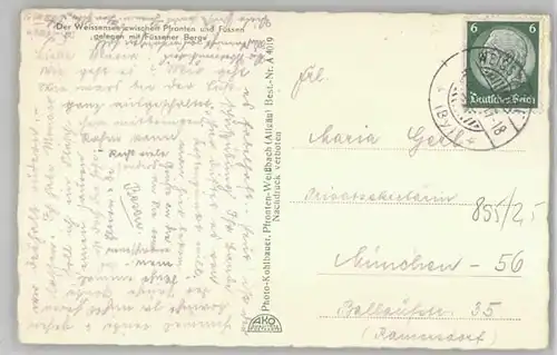 Weissensee Fuessen  x 1938