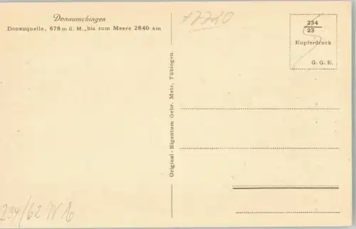 Donaueschingen Donaueschingen  ungelaufen ca. 1920 / Donaueschingen /Schwarzwald-Baar-Kreis LKR