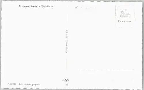 Donaueschingen Donaueschingen  ungelaufen ca. 1955 / Donaueschingen /Schwarzwald-Baar-Kreis LKR