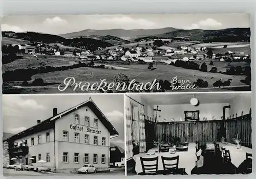 Prackenbach Prackenbach Gasthof Bielmeier ungelaufen ca. 1955 / Prackenbach /Regen LKR