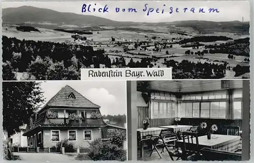 Rabenstein Zwiesel Rabenstein Regen Pension zur schoenen Aussicht ungelaufen ca. 1955 / Zwiesel /Regen LKR