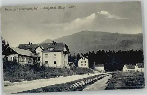 Ludwigsthal Ludwigsthal Pension Falkenstein ungelaufen ca. 1920 / Lindberg /Regen LKR