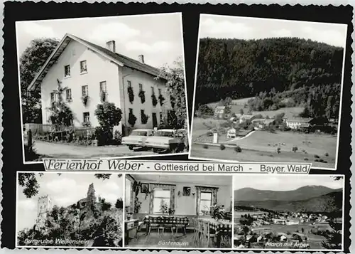 March Niederbayern March Niederbayern Gottlesried Ferienhof Weber ungelaufen ca. 1965 / Regen /Regen LKR