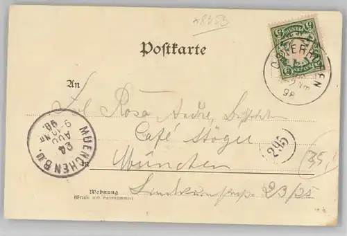Osterhofen Niederbayern Osterhofen Niederbayern Kloster Damenstift x 1898 / Osterhofen /Deggendorf LKR