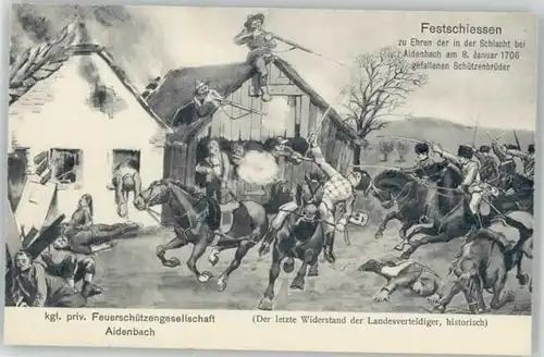 Aidenbach Niederbayern Aidenbach Niederbayern Festschiessen ungelaufen ca. 1900 / Aidenbach /Passau LKR