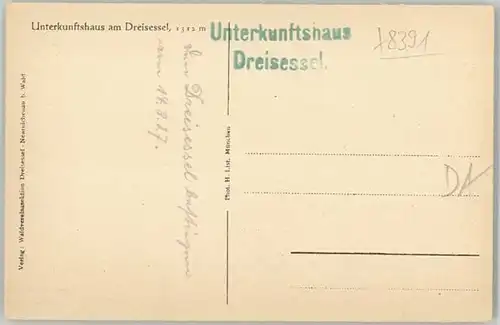 Wegscheid Niederbayern Dreisessel Unterkunftshaus o 1927