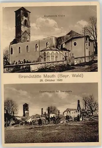 Mauth Niederbayern Abgebrannte Kirche   