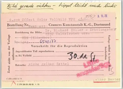 Waldkirchen Niederbayern Dr. Richard Zoeller Erholungsheim Fliegeraufnahme o 1977