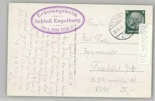 Tittling [Stempelabschlag] Schloss Englburg x 1934