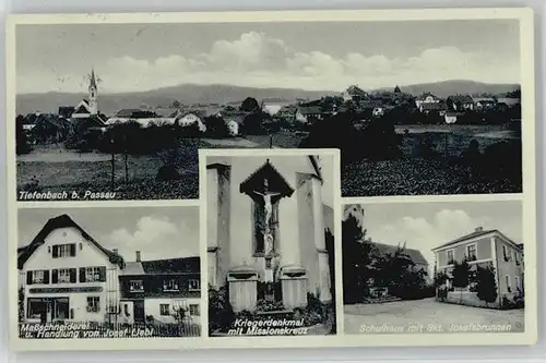 Tiefenbach Passau Tiefenbach Passau Sankt Josefsbrunnen Massschneiderei Josef Liebl x 1938 / Tiefenbach /Passau LKR