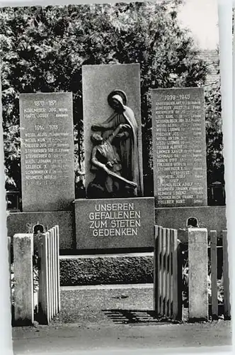 Rogging Rogging Gefallenen Denkmal  ungelaufen ca. 1955 / Pfakofen /Regensburg LKR